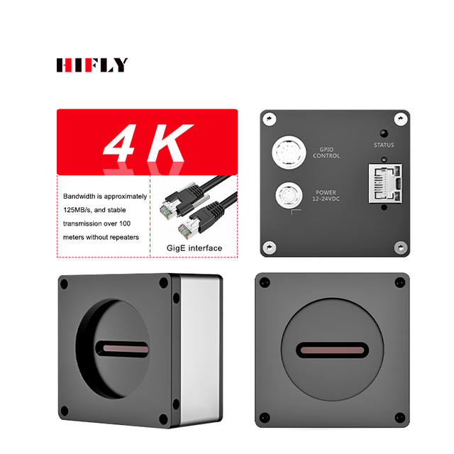 28KHz 4K Color CMOS Global Shutter Machine Vision Line Scan GigE Industrial Camera