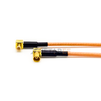 Câble coaxial RF RG316 à angle droit avec connecteur MCX vers jack, longueur personnalisée, 50 ohms