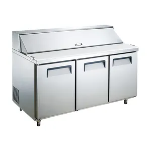 Professional Manufacturing Pizza Prep Table Refrigerator Under Counter Refrigerator Counter Top Sandwich Refrigerator
