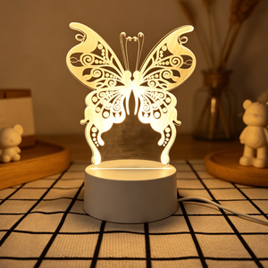 Butterfly LED Bedroom Night <b>Light</b> Acrylic 3D <b>Light</b> Switch Living Room Bedroom Table Decoration Table Lamp Sleep Night <b>Light</b> - Product Image 6