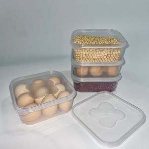 <b>Food</b> <b>Storage</b> <b>Containers</b> Rectangle <b>Stackable</b> Airtight Freshness Preservation Fridge Use Clip On Lid - Product Image 1