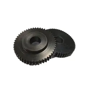 Mesin kustom presisi Cnc bagian Putar baja nirkarat tembaga kuningan plastik Bevel Gear Pinion Spur Gear