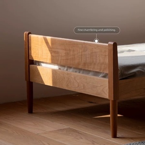 <span class=keywords><strong>Lit</strong></span> simple en bois massif de style shaker, <span class=keywords><strong>lit</strong></span> de chambre moderne minimaliste de style nordique <span class=keywords><strong>japonais</strong></span> pour petits appartements - Product Image 3