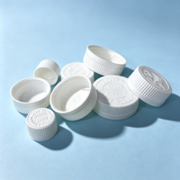 Vente en gros de bouchons à vis résistants aux enfants de 24 mm/28 mm/32 mm/38 mm, bouchons de bouteille à double paroi pour l'emballage de médicaments, de pilules, de comprimés et de capsules en HDPE