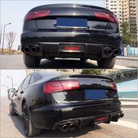 Diffuseur en fibre de carbone véritable pour pare-chocs arrière, lèvre inférieure, spoiler, kits de carrosserie pour Audi A6 S6 C7.5 2016 2017 2018
