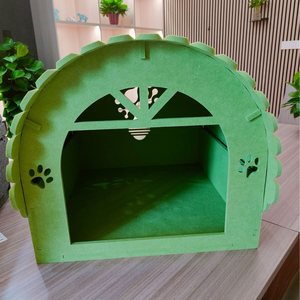 Cave pour chat en feutre polyester de qualité supérieure – Lit pour chat pliable et résistant aux griffures pour chatons et chats de grande taille - Product Image 5