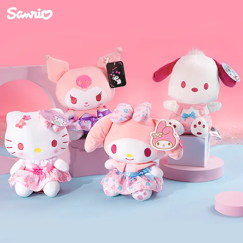 Venta caliente genuino peluche Senrio HK KT Pluches Rosa Flor de melocotón Adorable Pocha Kuromelo regalo de San Valentín regalo de cumpleaños