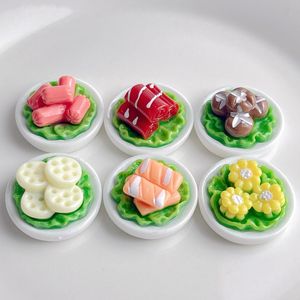 Accessoires en résine brillants en forme de <span class=keywords><strong>jambon</strong></span>, maïs et accompagnement pour hot pot, pour décorations de coques de téléphone DIY, accessoires pour cheveux et autocollants - Product Image 4