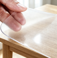 Rouleau de nappe en PVC mat transparent givré, prix d'usine, vente en gros