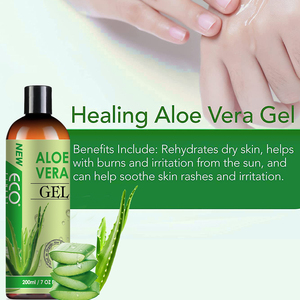 Gel Suavizante 100% Aloe Vera - Cuidado de <span class=keywords><strong>la</strong></span> Piel para una Calmante y Reafirmante Acción Profunda y Rápida - Alivia Después <span class=keywords><strong>del</strong></span> Afeitado y Quemaduras Solares - 281325 - Product Image 6