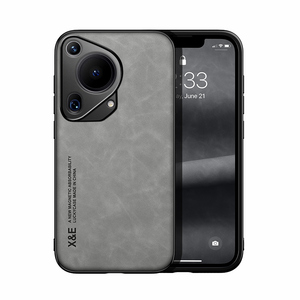 Funda delgada de cuero de lujo para teléfono, funda con sensación de piel de bebé con soporte magnético para coche, funda para Huawei Pura 70 Ultra - Product Image 5