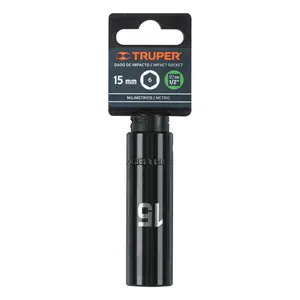 BOX 6 Douilles longues à 6 pans de 15 mm, entraînement 1/2 pouce, TRUPER - Product Image 3