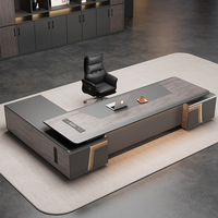 Luxe moderne modulaire en forme de L dirigeant patron poste de travail en bois bureau meubles de bureau ensemble de Table pour un usage domestique
