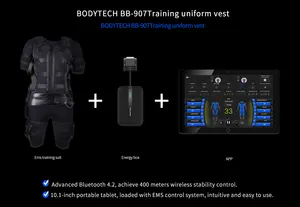 Bodytech Ems آلة تدريب بدلة اللياقة البدنية مع سترة لجميع أنواع الناس