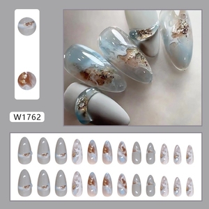 Hot Selling Best Price Bulk Discount Fake Nail Short Almond Coffin Square Shape False Nail <strong>Press</strong> on Nails Artificial Fingernail - Product Image 2
