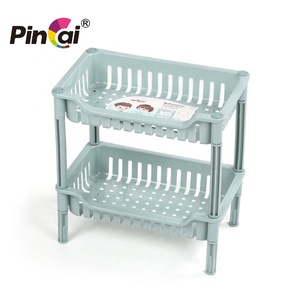 Haute qualité Coloré <span class=keywords><strong>Salle</strong></span> <span class=keywords><strong>De</strong></span> Bains Cuisine 3/4 couches Rack Rectangulaire En Plastique Étagère <span class=keywords><strong>De</strong></span> Rangement - Product Image 3
