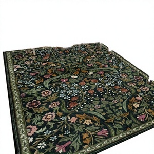 [Personalización Disponible] Tapete Retro Bohemio con Diseño Floral Trenzado para Exteriores, Suave y Antideslizante, de Poliéster/Algodón Orgánico, para el Hogar o para Rezar - Product Image 3