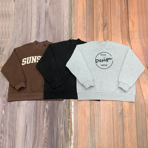 Sudadera de Moda Personalizada de Alta Calidad al por Mayor, Sudadera Gruesa de Invierno para Mujer, de Algodón y Felpa, con Parches Bordados, Cuello Alto Simulado - Product Image 4