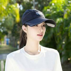 Casquette de baseball personnalisée en gros pour l'été, avec protection solaire latérale, pour le golf et la course, 100% coton, broderie 3D, boucle argentée en cuivre - Product Image 5