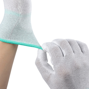 Trắng PU lớp phủ lòng bàn tay phù hợp với chống tĩnh sợi carbon 13 đo ESD phòng sạch găng tay - Product Image 4