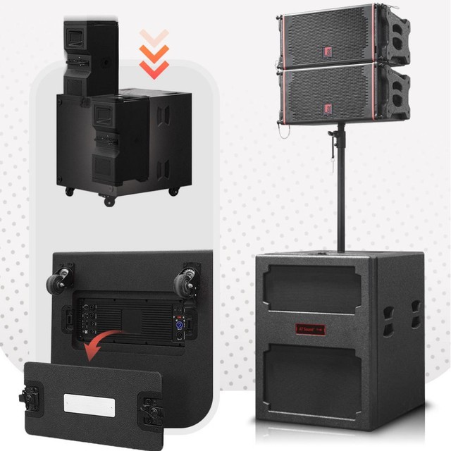 Professional Large Active Line Array Speaker System Set High Power Stage Performance Audio Equipment