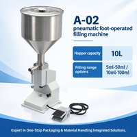 Machine de remplissage pneumatique à pédale A-02 pour crème, sauce, miel, pots et bouteilles 5-50ml 10-100ml