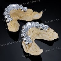 Grillz dentaires sur mesure, style hip-hop, en argent S925 et or massif 9K, 10K, 14K, 18K, avec coupe ovale, certifiés par un tiers