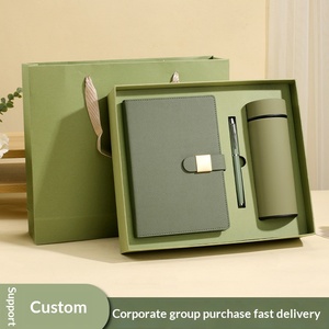 Set de Regalo Corporativo Premium, Libreta de Cuero con Logotipo Personalizado y Vaso de Acero Inoxidable con USB, Idea de Regalo Corporativo de Lujo - Product Image 5