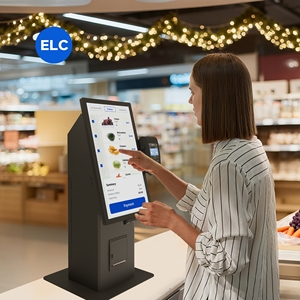 Touch Screen Payment Kiosk Qr Ordering Machine <b>With</b> <b>Printer</b> & Android for Supermarket Pos Payment Kiosk Pos Payment - Product Image 1