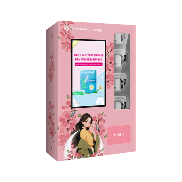 Yunyin Wall Mounted 21.5-inch Smart WiFi Food & Cosmetic Vending Machine with Compressor Cooling and 1 Year Warranty