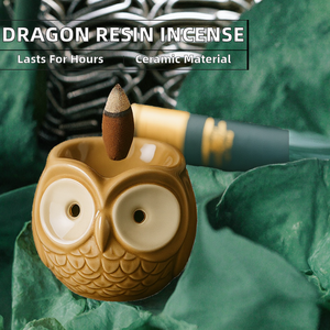 Brûleur d'encens 7*7*7 cm en céramique, motif dragon, mini, 8 pouces, pour Agarbatti, Masala, Musc, pour la maison, le spa, le bureau, spirituel, thérapeutique, longue durée - Product Image 2