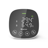 Le moniteur intelligent de qualité de l'air intérieur détecte et affiche le CO2, l'humidité, la température, la date, l'heure Adaptateur secteur DC5V