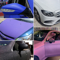 Enveloppe de voiture en vinyle chromé à changement de couleur de diamant givrée PVC tombé 1.52*28 M Film pailleté mat enveloppes de carrosserie