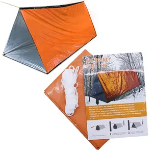 48x96Inch Portable Resistant Heavy Duty Windproof Waterproof Emergency Tube Tent for Survival Gear