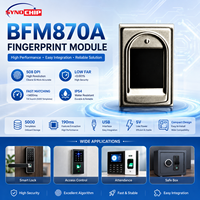 SY BFM870A Modul Sensor Sidik Jari Kapasitif Tertanam 5000 Sidik Jari Penyimpanan Cloud UART USB/DC Bertenaga Listrik Kontrol Akses Terbuka