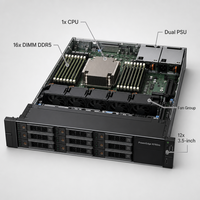 Serveur Rackable 2U R760XS 1x Gold 6526Y 16 Cœurs 32 Go 2x 2 To RAID1 pour Centre de Données