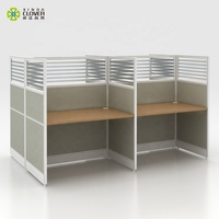 Bureau de bureau multi-personnes, tables de séparation de bureau modernes, postes de travail modulaires de bureau