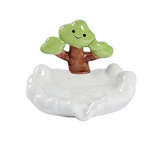 Ceramic Soap Dish Cartoon Tree Design Self Drain For Bathroom Home Use - Product Image 5