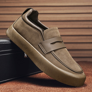 Mocasines de cuero con borlas y estampado de cocodrilo para hombre, primavera-otoño 2026, de ajuste ancho, parte superior suave, suela gruesa con plataforma, zapatos de negocios sin cordones. - Product Image 4
