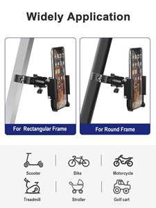Support de téléphone réglable à 360 ° pour voiturette de golf pouvant contenir des appareils de 4.7 à 7.1 pouces, compatible avec voiturette de golf, vélo, moto et poussette - Product Image 4