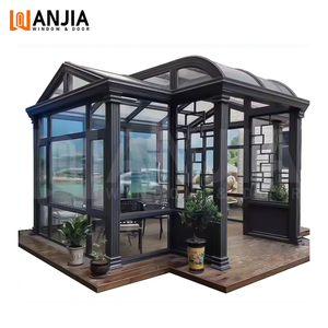 Veranda in Vetro e Alluminio dal Design Moderno, Giardino d'Inverno in Vetro per Esterni - Product Image 1