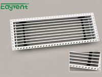 Diffuseur linéaire encastré en plâtre ABS pré-encollé pour grille de ventilation de plafond HVAC, pour la distribution d'air intérieur