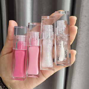 Vegan rõ ràng Nude Lipgloss nhà cung cấp Vòng OEM sáng bóng mờ son bóng bao bì 6ml nhãn hiệu riêng son bóng với bàn chải lớn Cây Đũa phép lớn - Product Image 3
