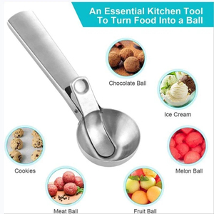 Cuillère à glace multi-styles en acier inoxydable, moule à glaçons sphériques fait main, démoulage facile, accessoires de cuisine, moule à glaçons - Product Image 4