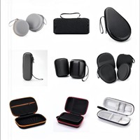 Boîte de rangement portable pour écouteurs Bluetooth EVA, numérique, 3C, électronique, avec logo imprimé