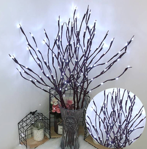 Lampes LED en forme de branche de bouleau blanches, 20 LED, fonctionnant sur piles, flexibles, pour la décoration de Noël, de mariages, de fêtes à domicile et de tables - Product Image 1