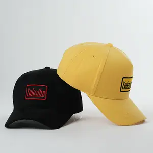 Diskon besar topi bisbol bordir luar ruangan olahraga katun 6 Panel untuk pria topi Logo kustom