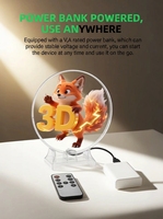 Ventilateur holographique 3D miniature de 18 cm, projecteur holographique LED, luminosité de 2500 cd, angle de vision de 178° - Ventilateurs holographiques pour une utilisation en intérieur/extérieur