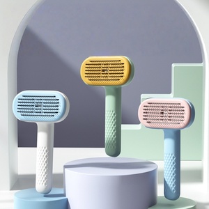 แปรงขน<span class=keywords><strong>เป็ด</strong></span>แบบอัตโนมัติสำหรับสัตว์เลี้ยงเจ้าบ่าวแปรงขนสุนัขหวีแมวมีปุ่มทำความสะอาดด้วยตนเองพร้อมลูกปัดนวด - Product Image 3