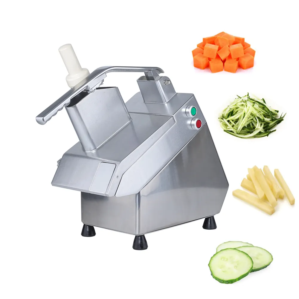 Cortadora Industrial Eléctrica de acero inoxidable para frutas y verduras, cortadora de patatas fritas